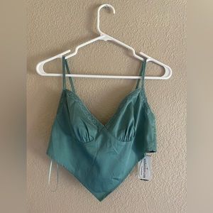 Very cute light green bandana top